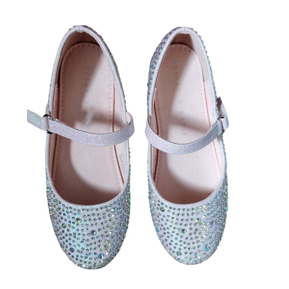 Kelly & Katie Lil Elle Flat -- Girls' Size 12 -- Rhinestones -- Blush Sparkle